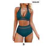 OMKAGI Women Mesh High Waisted Bikini Set