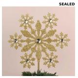 Gold snowflake tree topper