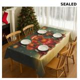 Christmas Tablecloth Three Cheerful Dachshunds