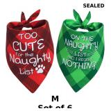 Christmas Dog Bandanas Funny Christmas Scarf x6