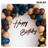 Brown glitter foam letter sign for birthday party