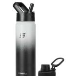 SUNWILL Metal Water Bottle with Straw 22 oz