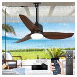 Depuley 42' Outdoor Ceiling Fan with Light