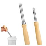 2pcs Plastic Cup Lid Hole Puncher for Straw