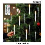 4x yunsheng 12Pcs Christmas Tree Candles Remote x4