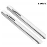 Compact stainless steel bread scraper with clip