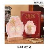 2x Desk Calendar 2026 Christian Hand Shape