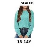 Girl's Sweater Cable Knit Long Sleeves Sweaters
