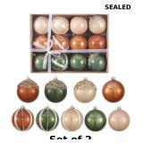 2x 12 Pcs Christmas Ball Ornaments Set