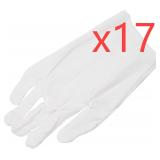 17 Pcs 100% Cotton White Gloves
