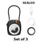 3x Airtag Keychain Holder with 3 Digit Combination