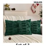 FUTEI Christmas Reindeer and Trees Pillow Cover x2