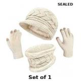 3-Pieces Winter Hat Gloves Scarf Set