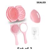 3x Silicone Body Scrubber and Shampoo Brush,...