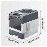 Large Enclosed Cat Litter Box with Drawer