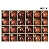 WDS WONDROUS Brown Christmas Ball Ornaments