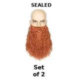 Yan Dream Men Long Curly Viking Ginger Beard Synth