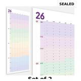 Large Wall Calendar 2026 (39 x 17 inches - Rolled)