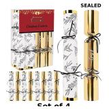 Lulu Home 8 Packs Non-Snap Christmas Crackers Set