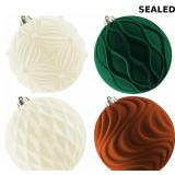 Set of 4 large 6-inch Christmas ornaments