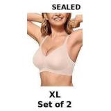 2x OEAK Women Seamless Bra No Underwire Push Up