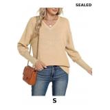 Motarto Women's Knit Sweater Casual Thin Long Slee