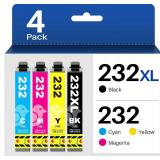 4 Pack Replacement 232XL 232 Ink Cartridge