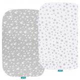 Biloban 2PCS 35X21' Bassinet Fitted Sheets