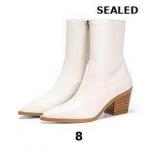 Coutgo Womens Pointed Toe Ankle Boots