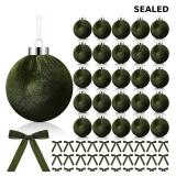 Wettarn 30 Sets 3.15 Inch Velvet Christmas Ornamen