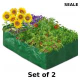 2x Garden Raised Planting Bed with Partition Grids