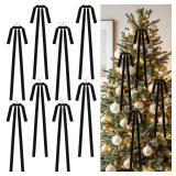 Set of 8 black velvet bows, each measuring 24x16 i