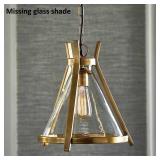 Brass Pendant Light (No Glass Shade)