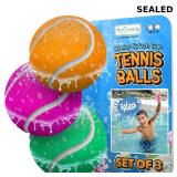 Set of 3 spongy bath toys with vibrant colors