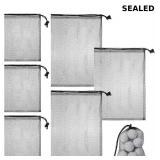 6 Pcs Mesh Bags with Drawstring, Golf Ball Mesh Ba