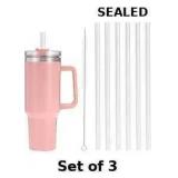 3x Set of 6 replacement straws with a cleaning...