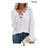 BTFBM Women's long sleeve shirt features a V neck