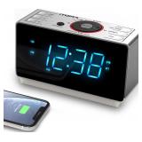 Alarm Clock Radio with Bluetooth Speaker
