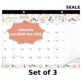 3x COMIX 12 Month Desk Calendar 2026
