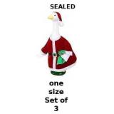 3x Christmas Santa Porch Goose Outfit