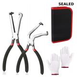 2pcs Electrical Disconnect Pliers, Straight & Bend