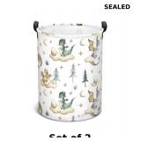 2x Dinosaur Laundry Basket, Collapsible Waterproof