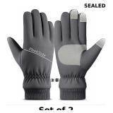 2x Winter Waterproof Ski Gloves Men Women