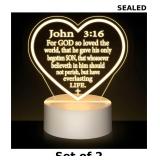 2x Jesus LED Light Religious Gift