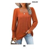 Siddhe Plus Size Fall Tops feature a square neck