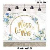 7x5ft Miss to Mrs Backdrop Decorations Banner