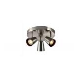 3-Head Silver Flush Mount Ceiling Light