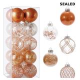 Set of 20 large clear shatterproof Christmas ball