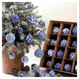 36 Pcs Blue and White Chinoiserie Ball