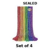 4x 24 PCS Rainbow Beads Necklaces
